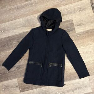 Banana Republic Women's Hooded Zip Up Jacket Lightweight Coat Size XS Navy